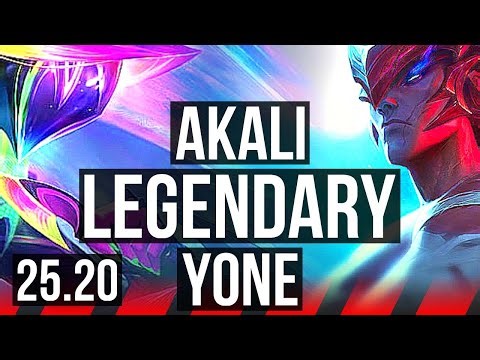 AKALI vs YONE (TOP) | Legendary | EUW Master | 25.20