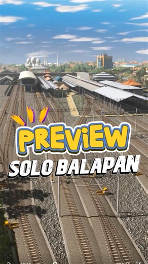 PREVIEW OF SOLO BALAPAN STATION AREA IN TRAINZ SIMULATOR ROUTE BY ANDREWS PRODUCTION