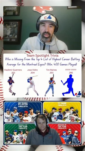 Who has the 4th highest batting average in Montreal Expos history? #sports #trivia #MLB #baseball #hits #montreal | Rounding Third Baseball