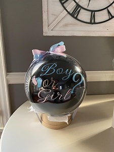 Gender Reveal Balloon Pop| No Mess Powder Balloon| He or She Party| Unique Idea for Baby Announcement| Black Balloon for Gender Reveal Game - Etsy