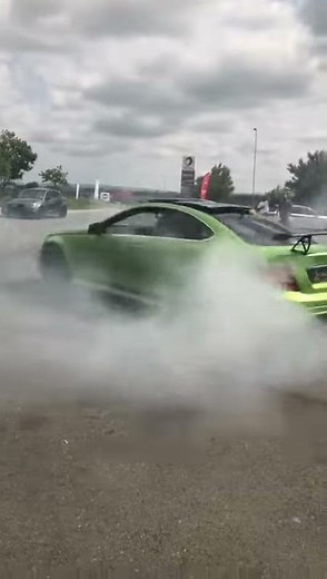 Mercedes Benz c63 AMG spinning and drifting