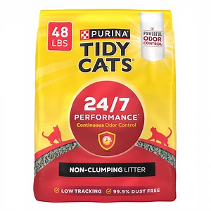 Purina Tidy Cats 24/7 Performance Non-Clumping Cat Litter, Clean Linen Scent, 48 lb Bag