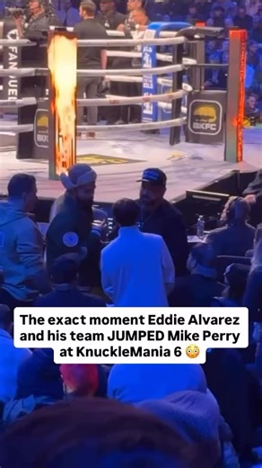 MMA Sapiens | Mike Perry gets jumped by Eddie Alvarez and his team at BKFC event 😬 | Instagram