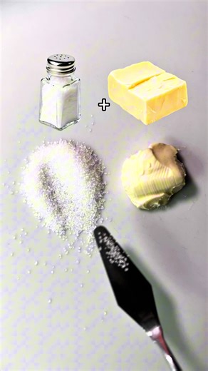 What color does mixed Salt and Butter make?? #colormixing #salt #butter #asmr #asmrsounds