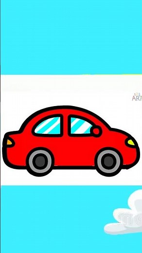 Cómo dibujar un lindo auto para niños pequeños, Dibujo de auto fácil, Dibujos fáciles
