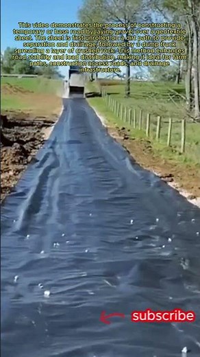 Temporary Road Construction with Gravel Over Geotextile Sheet #shorts