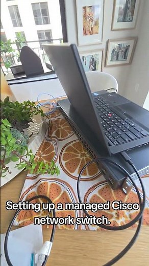 Configuring a Cisco managed network switch. #workfromhome #networkingpower #worklife #office #tech
