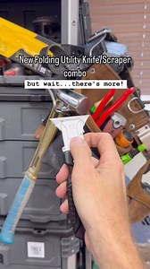 76K views · 96 reactions | 2-n-1 Folding Utility Scraper/Knife with internal blade storage! Ultra compact dual purpose utility from @komelon_usa. Available NOW Price: $19.99 (added Amazon link to my BIO) Quick change blade mechanism with built-in 2 blade storage QUICK RELEASE BUTTON - quickly releases the blade from the lock position #construction #carpenter #painter #detailer #vehiclewrap #remodel #electrician #plumber #hvac #handyman #diyproject #komelon | TOOLS by Design | Facebook