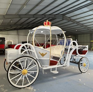 [Hot Item] Cinderella Pumpkin Wedding Carriage for Tourist Electric Vehicle Cart/Princess Electric Horseless Carriage