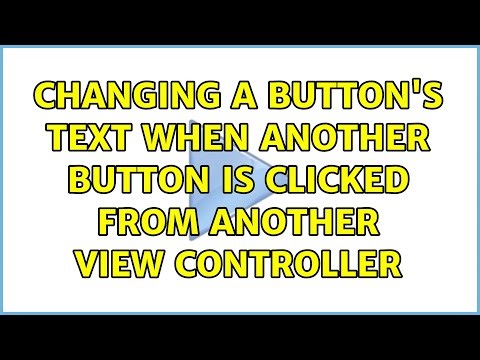 Changing a button's text when another button is clicked from another view controller