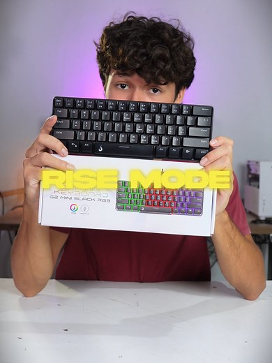 comprei o teclado 60% SEMI MECÂNICO da RISE MODE kk… rise mode g2 mini #risemode #shorts