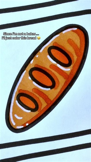 Loaf of fresh bread 🥖 #asmrcoloring #coloring #satisfyingcoloring #coloringtherapy #coloringtherapy