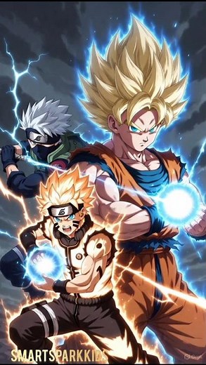 Goku vs Naruto & Kakashi – Epic 30 Second Battle | 3D Animation Fight