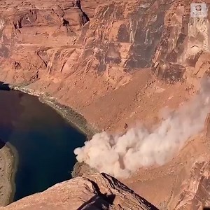 210K views · 3.1K reactions | LOOK OUT BELOW: Eyewitness video shows the moment a rockslide hurtled down a face of the Grand Canyon at Horseshoe Bend. https://abcn.ws/3gqIoud | ABC World News Tonight with David Muir | Facebook