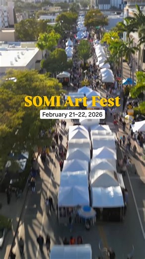 Art takes over South Miami ✨🌴🎨 The 41st Annual @SOMIArtFest is back—and it’s bigger, brighter, and more creative than ever. Join us February 21–22, 2026 for a free, family-friendly outdoor art festival in the heart of downtown South Miami. 🖼️ 120 juried artists from across the U.S. & Canada 🎶 Live music on two stages Saturday night salsa vibes 💃 Featuring Vivian Valls & dancing with Jocy 🌮 Food trucks, Stella Artois beer garden & pet-friendly vendors 🎨 Kids’ art activities for the little 