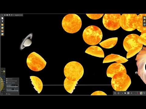 Sketchplay Algodoo: Solar System with others including the black hole