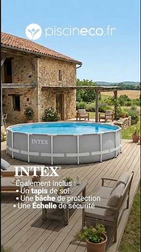 Piscine tubulaire Intex Prism Frame ronde 5.49 x 1.22 m | Piscineco.fr