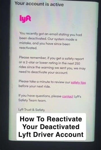 How To Reactivate Your Deactivated Lyft Driver Account #lyft #lyftdriver #delivery #deliverydriver