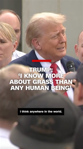 127K views · 2K reactions | At a meet-and-greet with law enforcement in Washington, DC, Trump vowed to re-turf the capital's parks, declaring that no one knows more about grass than him. | CNN International | Facebook