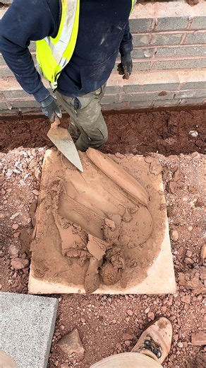 Big retaining wall project underway #bricklaying #cowboys #work | brick