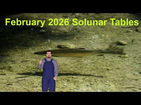 Solunar Tables February 2026 White Mountains Arizona