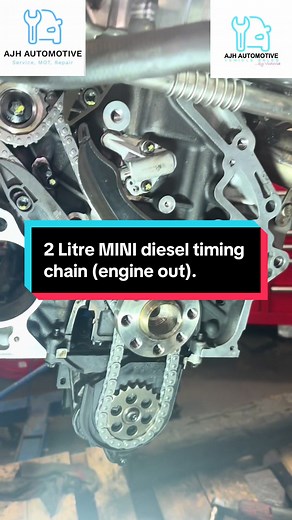 2 litre MINI diesel Timing chain replacement ⛓️‍💥 🚘 👨🏼‍🔧 #AJH #fyp #mechanic #diagnostictechnician #hardatwork