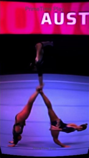 How did they time that so perfectly? 🔥 #gymnastics #acrobatics #shorts