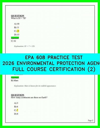 EPA 608 Practice Test 2026 Environmental Protection Agency Full Course Certification 2 Video Full
