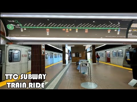 Line 2 Bloor-Danforth TTC Subway Train Ride From Kipling To Kennedy Station