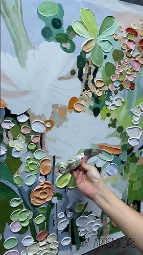 Lush Green Leaves Oil Painting Tutorial | Hand-Painted Botanical Art Process 🌿🎨