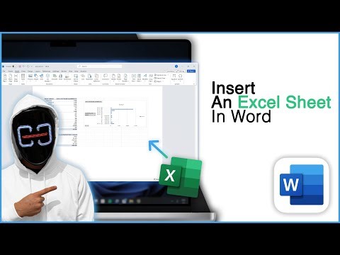 How To Insert (Embed) An Excel Sheet In Word! [Best Method]