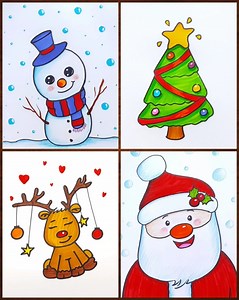 97K views · 3.9K reactions | Easy and simple Christmas Day special drawing ideas | Drawing Book | Facebook