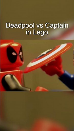 Deadpool vs Captain in Lego #shorts #stopmotion #lego #animation