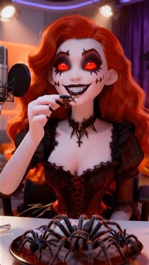 Eating Dried spiders on Halloween #shorts #asmr