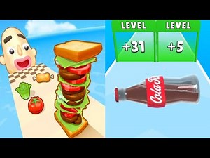 Sandwich Runner Vs Fragile Roll 3D - Max Level Gameplay Walkthrough (Android iOS) Ep 6