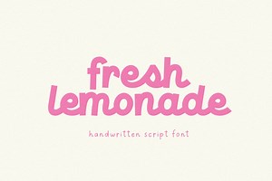 Fresh Lemonade | Script Font, a Script Font by KA Designs