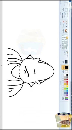 how to easily draw gopal bhar cartoon in computer MS Paint #gopalbhar #shortsfeed
