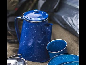 Review and How to - Stansport Enamel Percolator Coffee Pot and 4 Mugs