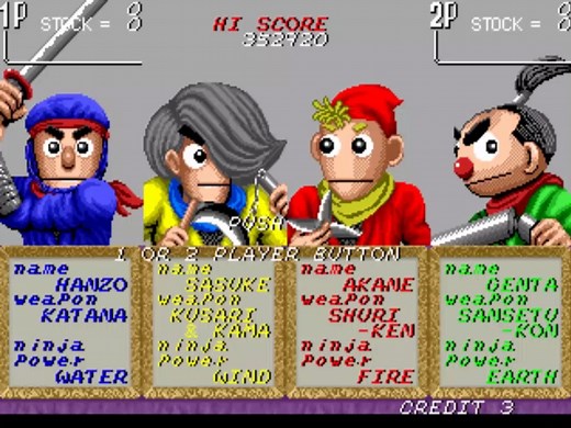 超冷门的街机【忍者小子The Ninja Kids】