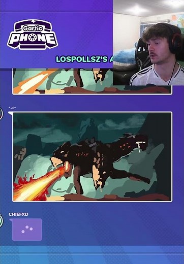 INSANE CERBERUS DRAWING in Gartic phone #art #shorts #fyp #twitch #drawing