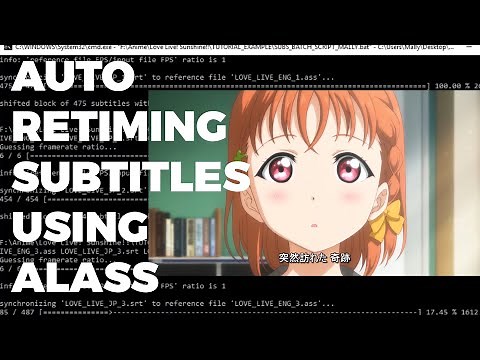 Automatic Subtitle Retiming (using a untimed sub with a timed sub) alass by kaegi