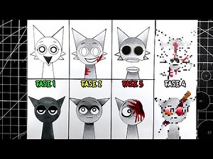 Drawing to Incredibox Sprunki Phase 1 VS Phase 2 VS Phase 3 VS Phase 4 (wenda and gray)⚠️| SPRUNKI