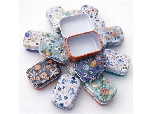 Tiny Metal Storage Box | Mini Empty Tin | Small Organizer for Tiny Items | Floral Design - Etsy Australia