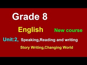class 8 English|unit 2|Reading| writing|grade 8 English|new