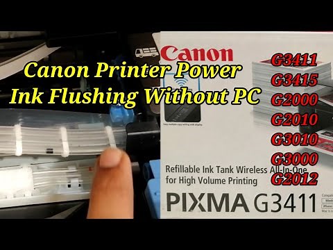 Canon Printer Ink Flushing Without Pc | Head Cleaning | Refill Empty Pipes | Reset Maintenance work
