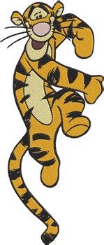 Tigger Bouncing Playful Cartoon Embroidery Designs for Kids - Instant Download