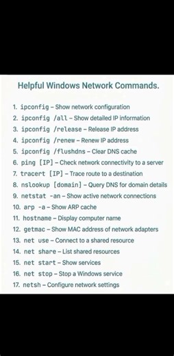 Helpful Windows Network Commands You MUST Know! #shorts #Networking #WindowsTips