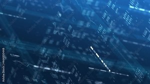 Abstract data statistics visualization. Digital Graphs, charts, numbers dynamic animation. Computer data user interface. Futuristic technology, economics, financial video. HUD Cyberspace. 3D render 4K Stock Video