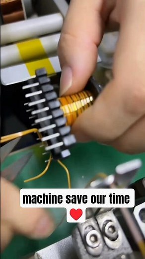 coper winding machine save our time. #coperwinding #satisfying #diyelectronics #transformers