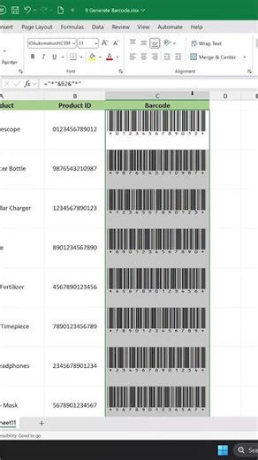 How to create barcode in excel 😎🔥👍